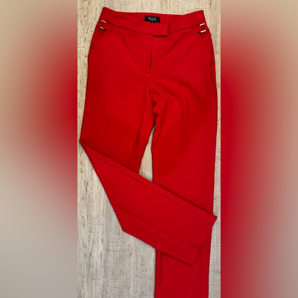 Rafaella Vibrant Red Straight Leg Pants